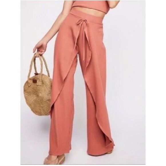 Free People FP BEACH Front Tie Wrap Pants Medium     X - Picture 1 of 6